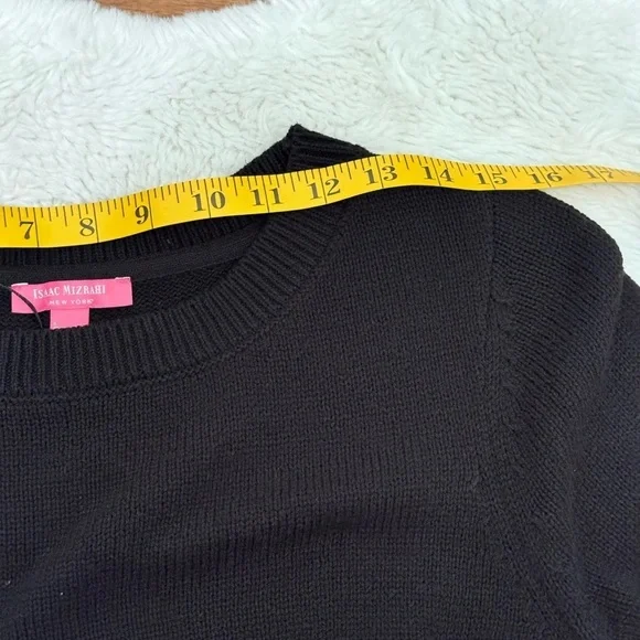 Isaac Mizrahi black knit sweater dress size large - Picture 11 of 11